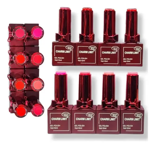 Esmaltes Semipermanentes X1 Tonos Rojos Gel Polish 10ml Uñas 20