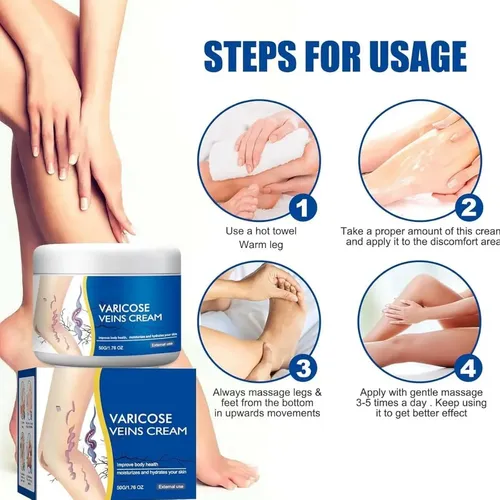 D Crema Reparadora De Piernas Para Venas Varicosas, Crema