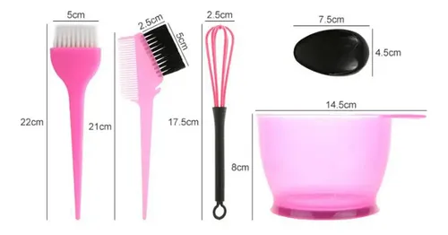 Kit 5 Piezas: Brochas, Bol Y Aplicador Para Teñir Cabello