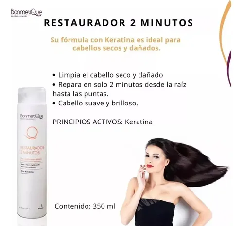 Shampoo Y Acondicionador Restaurador Bonmetique 350ml Kit X2