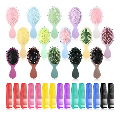 Mini Cepillo Para Cabello Húmedo, Set De 30 Piezas Y Peines