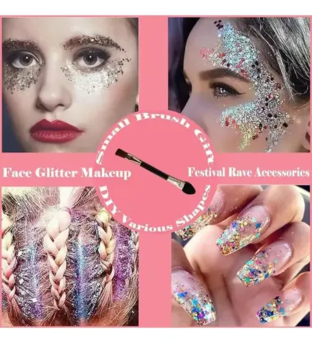 Gel Cosmético Con Purpurina De 8 Colores, Maquillaje Para Fi