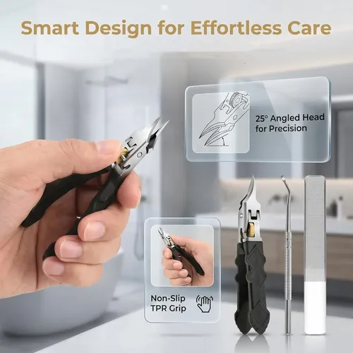 Nail Clippers Set, 25° Angled Jaws Precision-honed,ultra 1 Set