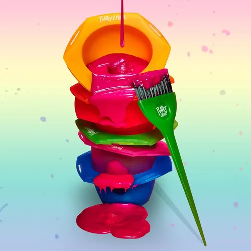 Set De Brocha Y Bol Para Tinte Punky Rainbow Tint – Multicol
