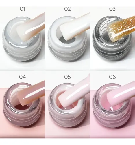 Conjunto De Gel De Uñas Canni 6x9ml Base De Caucho Con 5