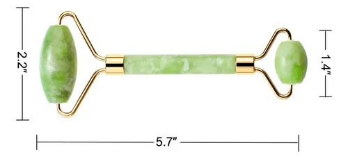 Rodillo De Masaje Facial Jade Roller Aecw Natural Jade