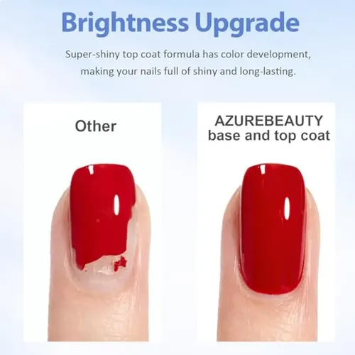Esmalte De Uñas De Base Y Capa Superior 2 En 1 De Azurebeaut