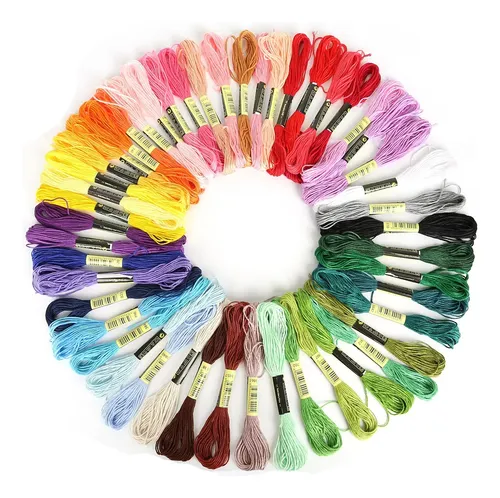 50 Unidades/paquete De Hilos De Punto De Cruz Para Bordar, M Random Multicolor