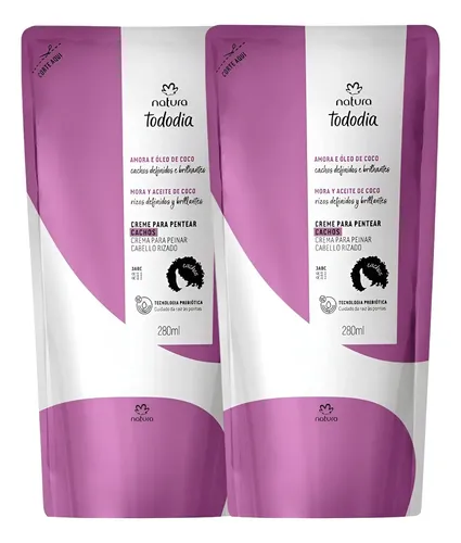 Rep Crema Peinar Cab Rizado Mora Oleo Coco X3 Tododia Natura