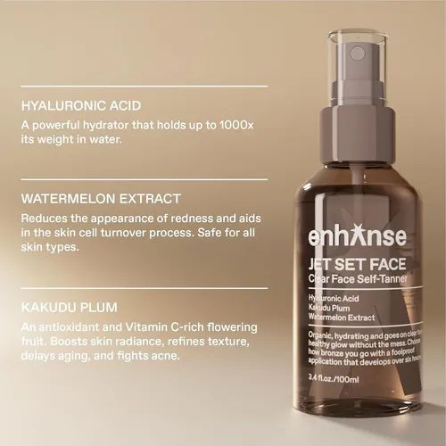 Jet Set Face Spray Autobronceador Transparente Para Hombre,