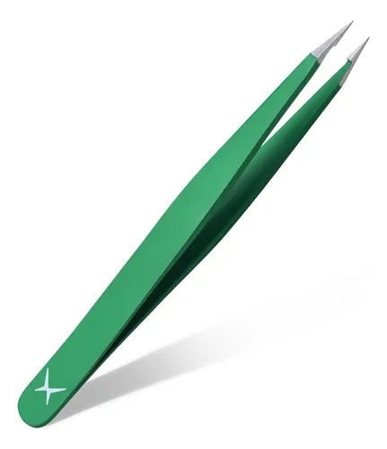 Pinza Profesional Precisión Metal Verde Mate Para Cejas