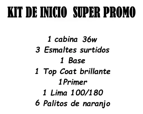 Kit Inicial X14u. Manicuria Semipermanente Led/ Uv Inicio