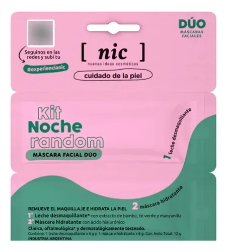 Nic Kit De Noche Random Mascara Facial Duo Hidratante 12gr Tipo De Piel Normal