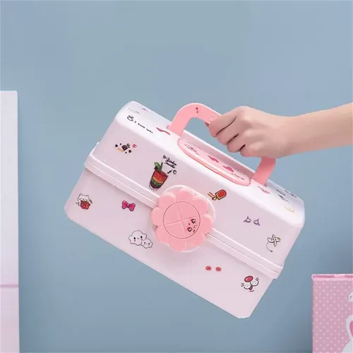 Organizador Cabello Niñas Caja Rosa 3 Capas A