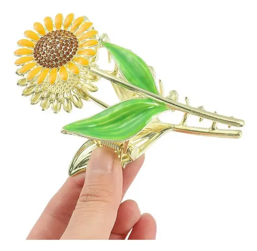 #1 Piece Sunflower Shape Hair Brooch +