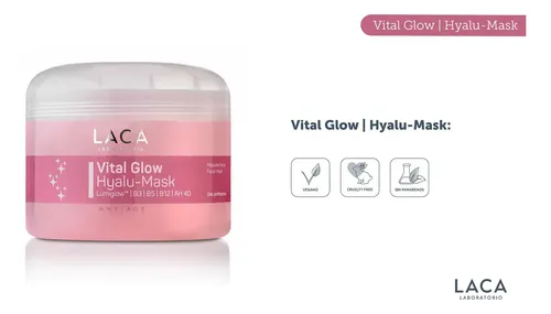 Vital Glow Hyalu Mask 250g Laca Ácido Hialurónico Antiage Tipo De Piel Todo Tipo De Piel