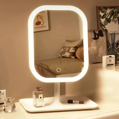 Espejo De Maquillaje Led, Espejo Vanity Recargable Con Luces