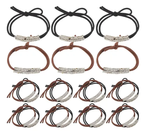 24 Cintas Para El Pelo Con Diamantes De Imitación Bandas Elá