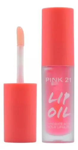 Lip Oil Hidratante Pink21 Rojo Acabado Gloss Larga Duración