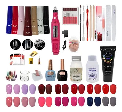 Kit Inicial X29u Insumos Esmaltes Semip Polygel Torno Deco !