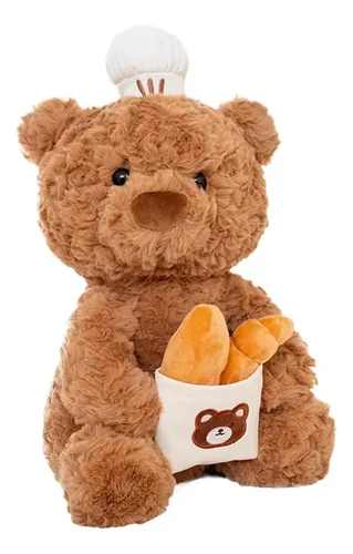 Qf Oso De Peluche Chef Con Sombrero Y Pan 10 Pulgadas Qfkj