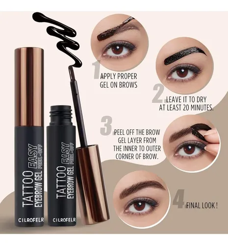 Gel Tatuaje Para Cejas Cilrofelr Dark Brown 2 Pack
