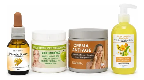Combo Antiage Completo Serum Cremas Y Gel Limpieza