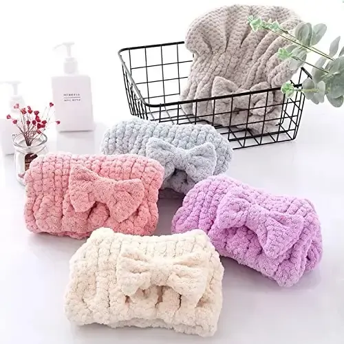 Gorro Turbante Pelo Toalla Cofia Secado Rapido Antifrizz