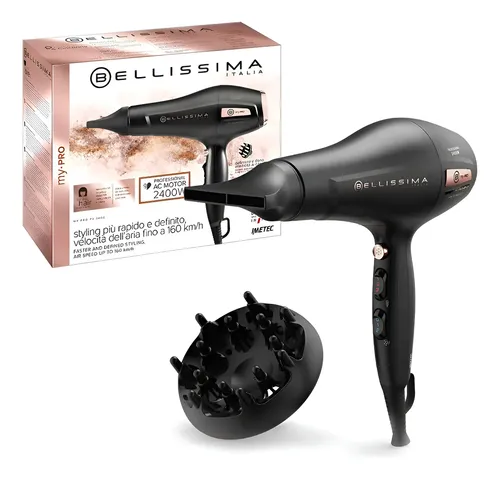 Secador De Pelo Bellissima My Pro P3 3400 Color Negro