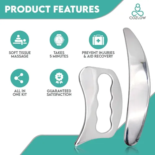 Set Herramientas Gua Sha Metal Para Masaje Y Terapia