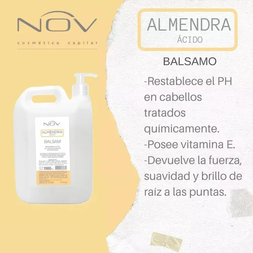 Balsam Nov Almendra Nutritivo Ácido Bidon 1900ml Con Bomba