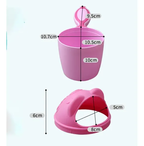 Gorros De Baño Con Dibujos Para Bebé, Taza Y Champú 2 Piezas