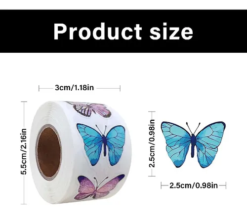 500 Pegatinas Con Forma De Flor Y Mariposa Para Manualidades
