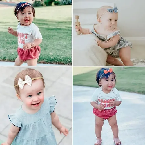Haizhilan 10 Piezas Diademas Bebe Niña,moños Para Bebe,diade Variation