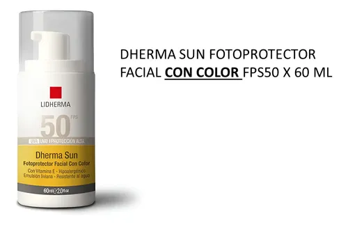 Protector Solar Lidherma F50 Con Color Facial Hipoalergenico