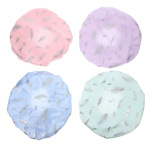 4 Gorros De Ducha Doble Capa Impermeables Para Mujer