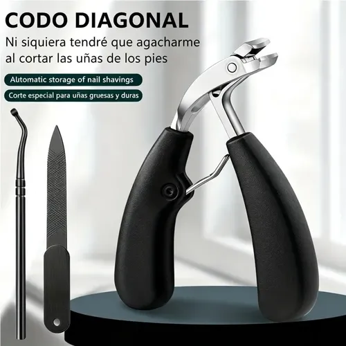 Kit 3 Cortauñas Acero Inoxidable