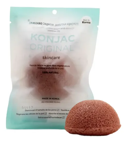 Esponja Facial Con Arcilla Volcanica Piel Oleosas Konjac