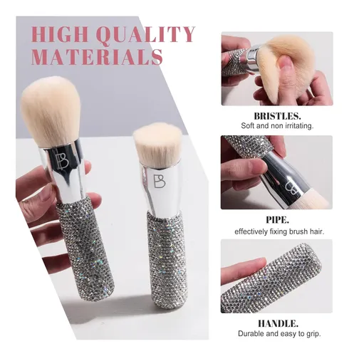 Set De 2 Pinceles De Maquillaje Bs-mall Luxury Diamond Para