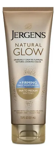 Autobronceante Jergens Natural Glow Reafirmante Celulitis Tono regular a medio