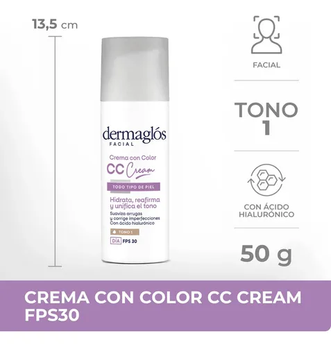 Dermaglos Facial Cc Cream X50 T.1