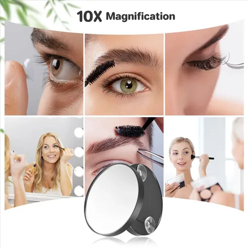 Espejo De Maquillaje Con Aumento De 10 Aumentos, Espejo Redo