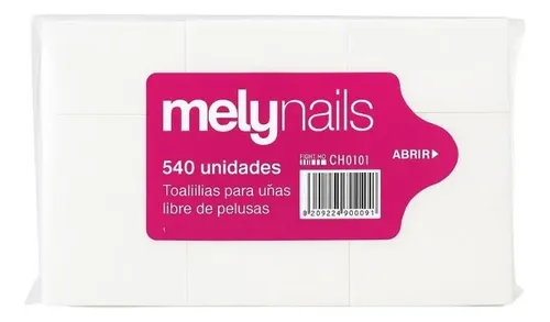 540 Wipes Toallitas Removedores Sin Pelusas Manicuria Mely
