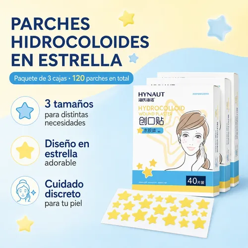 Parches Hidrocoloides Estrella Acne 3 Cajas 120 Pzs
