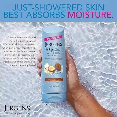 Jergens Locion Ducha Piel Seca Piel Mojada Aceite Argan