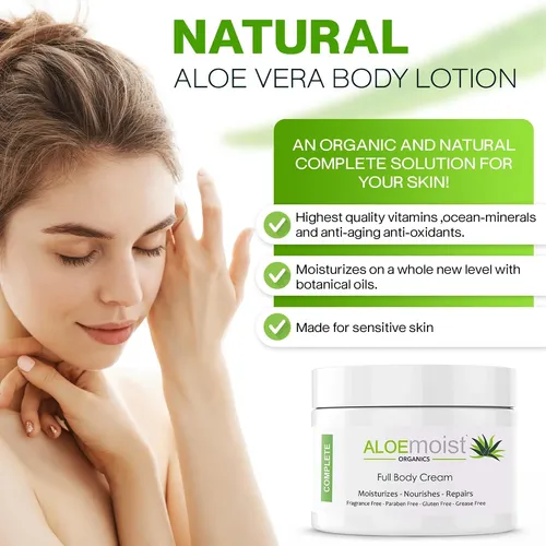 Loción Orgánica De Aloe Vera Para Rostro, Crema Hidratante