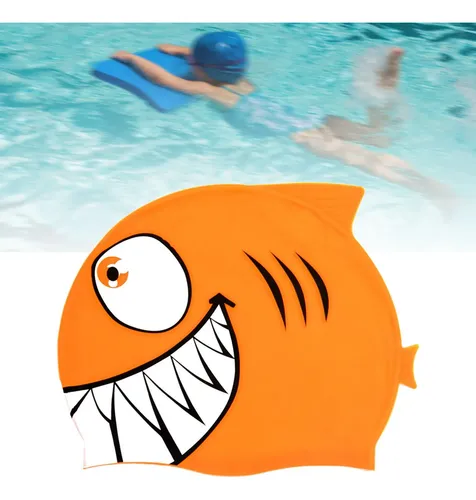 Gorra De Natación Con Forma De Pez, Elástica,