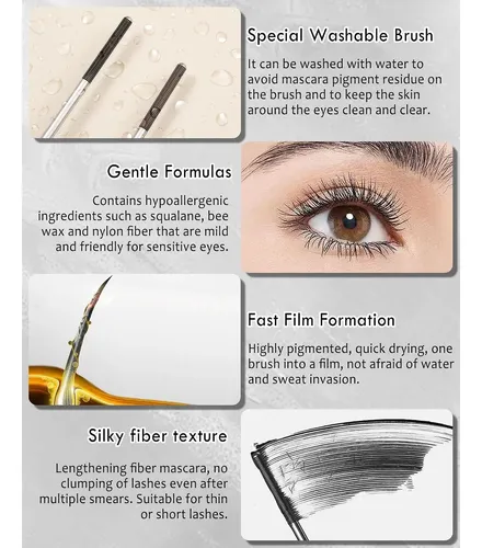 Rímel Metálica Lavable Lestpola Brown 3d-volumen Y