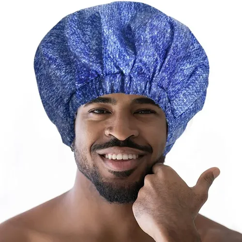 Gorro De Baño De Doble Capa, Gorro De Champú Grueso Con Band