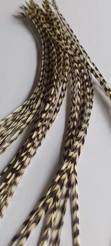 4 Plumas Naturales Para Pelo De 20-22 Cm + Microrigns